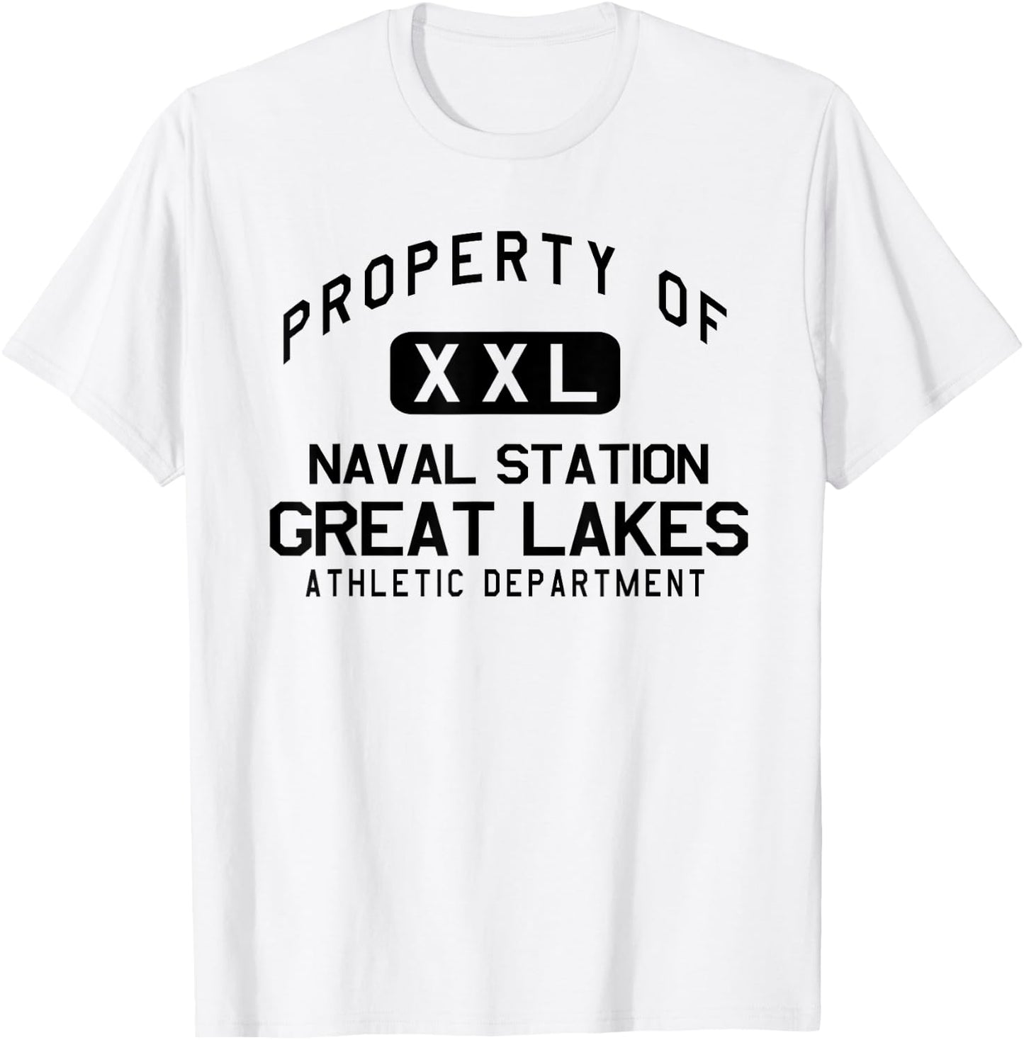 Property of Naval Station Great Lakes Athletic Department T-Shirt - T-Shirt | White