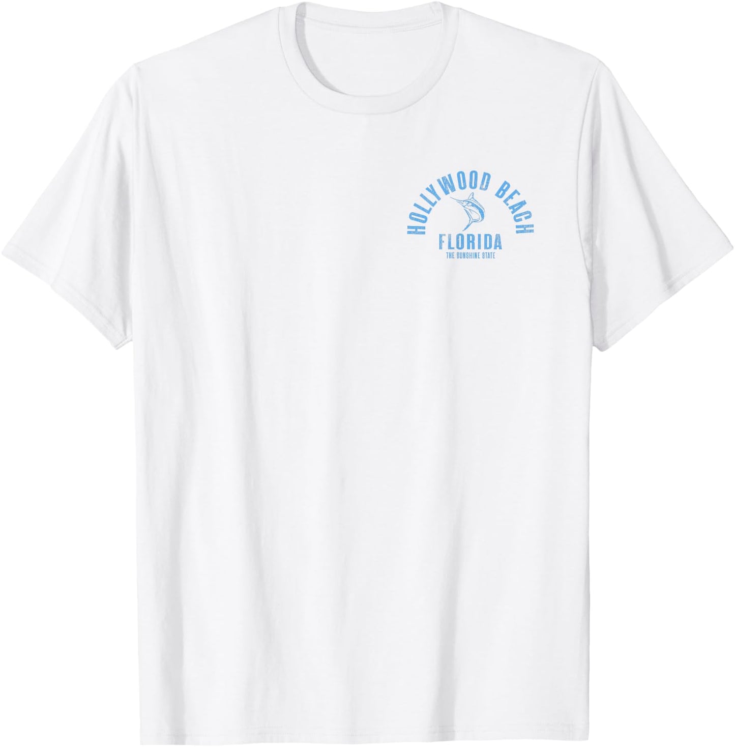 Hollywood Beach Florida FL Retro Vintage Beach Front & Back Women T-Shirt - T-Shirt | White