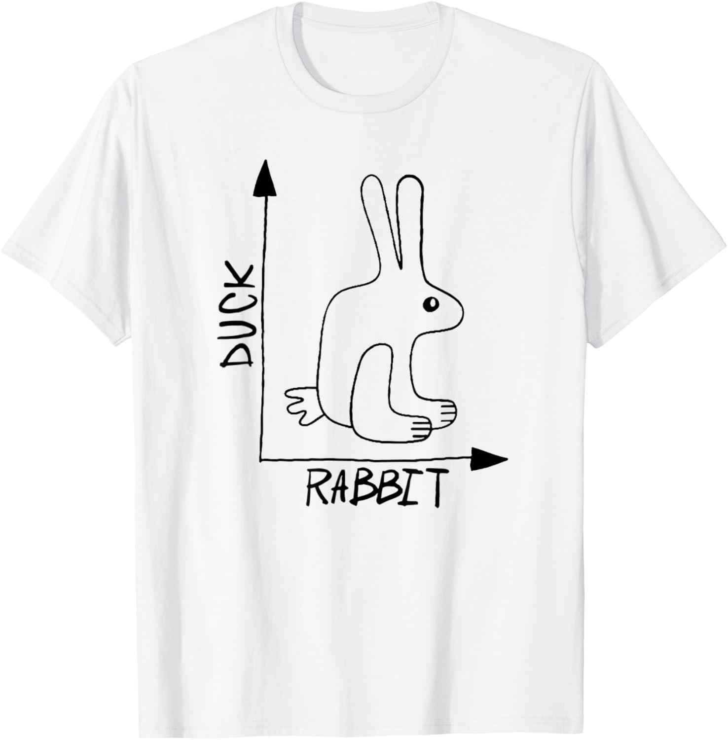 Funny Science Nerd Physics Math Geek Teacher Rabbit Duck T-Shirt - T-Shirt | White