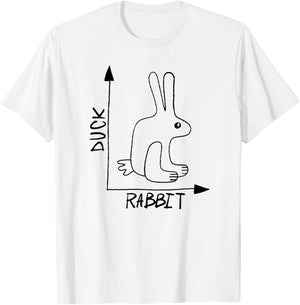 Funny Science Nerd Physics Math Geek Teacher Rabbit Duck T-Shirt - T-Shirt | White