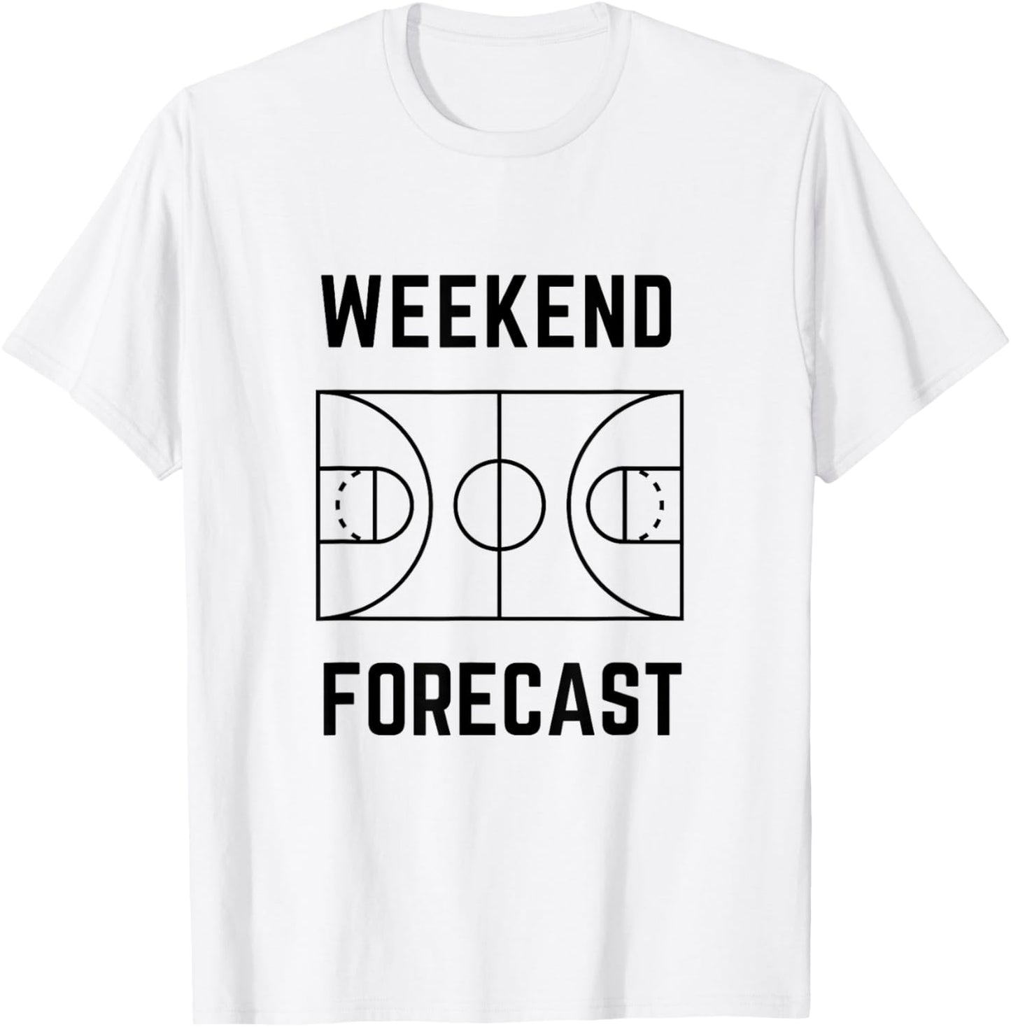 Basketball Mom Sweater - Weekend Forecast - Winter Sports T-Shirt - T-Shirt | White