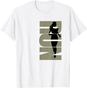 Ladies Run logo sand T-Shirt - T-Shirt | White