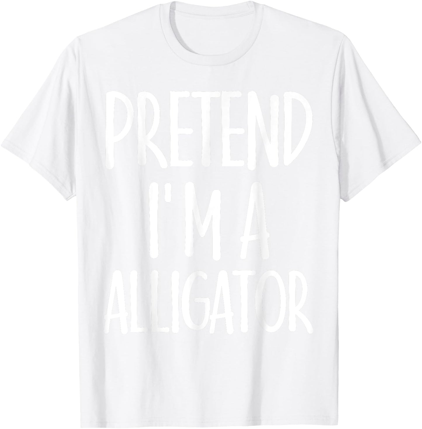 Easy Pretend I'm Alligator Costume Gift Halloween Crocodile T-Shirt - T-Shirt | White