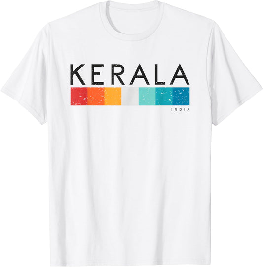 Vintage Kerala India Retro Design T-Shirt - T-Shirt | White