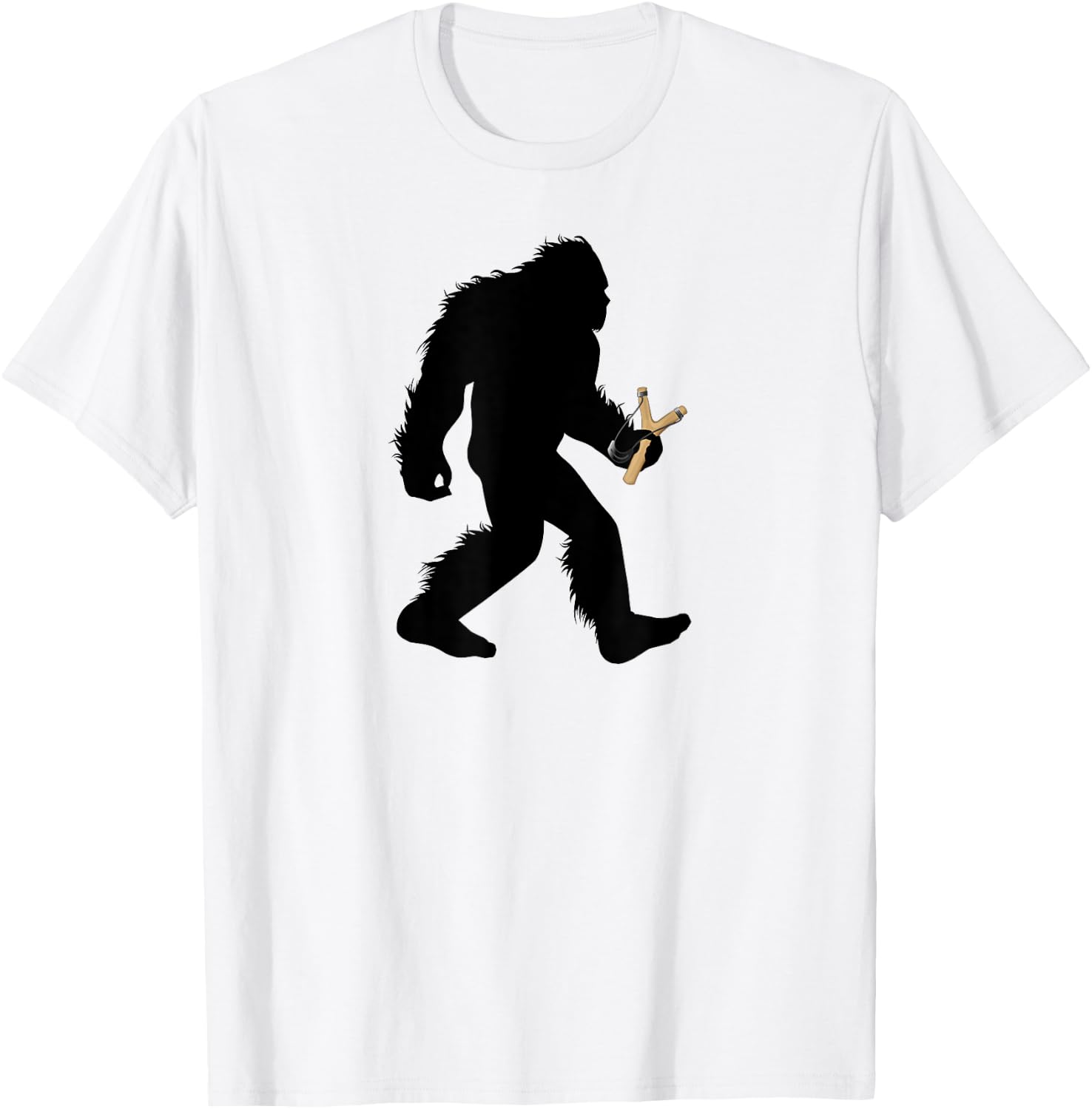 Bigfoot Slingshot , Sasquatch Slingshotting Gift T-Shirt - T-Shirt | White