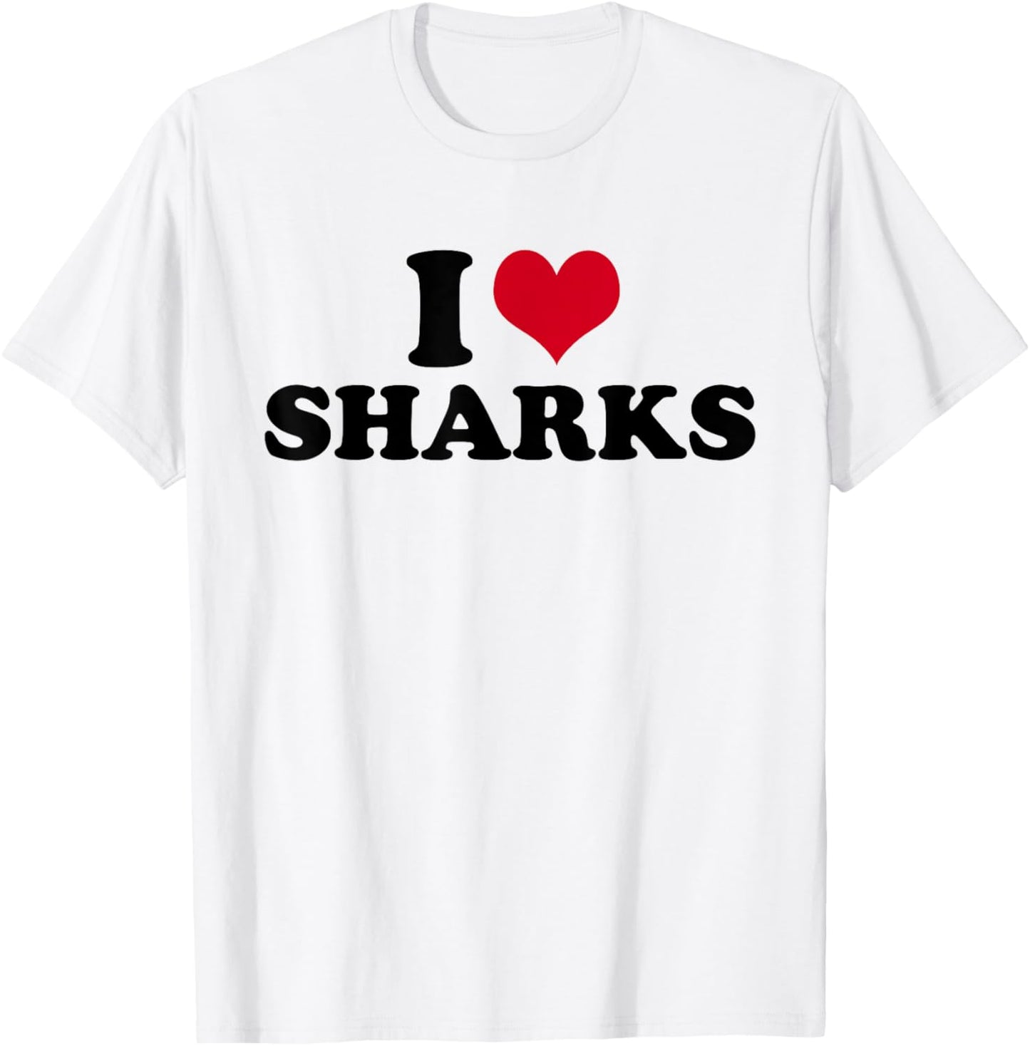 I Love Sharks Shark T-Shirt - T-Shirt | White