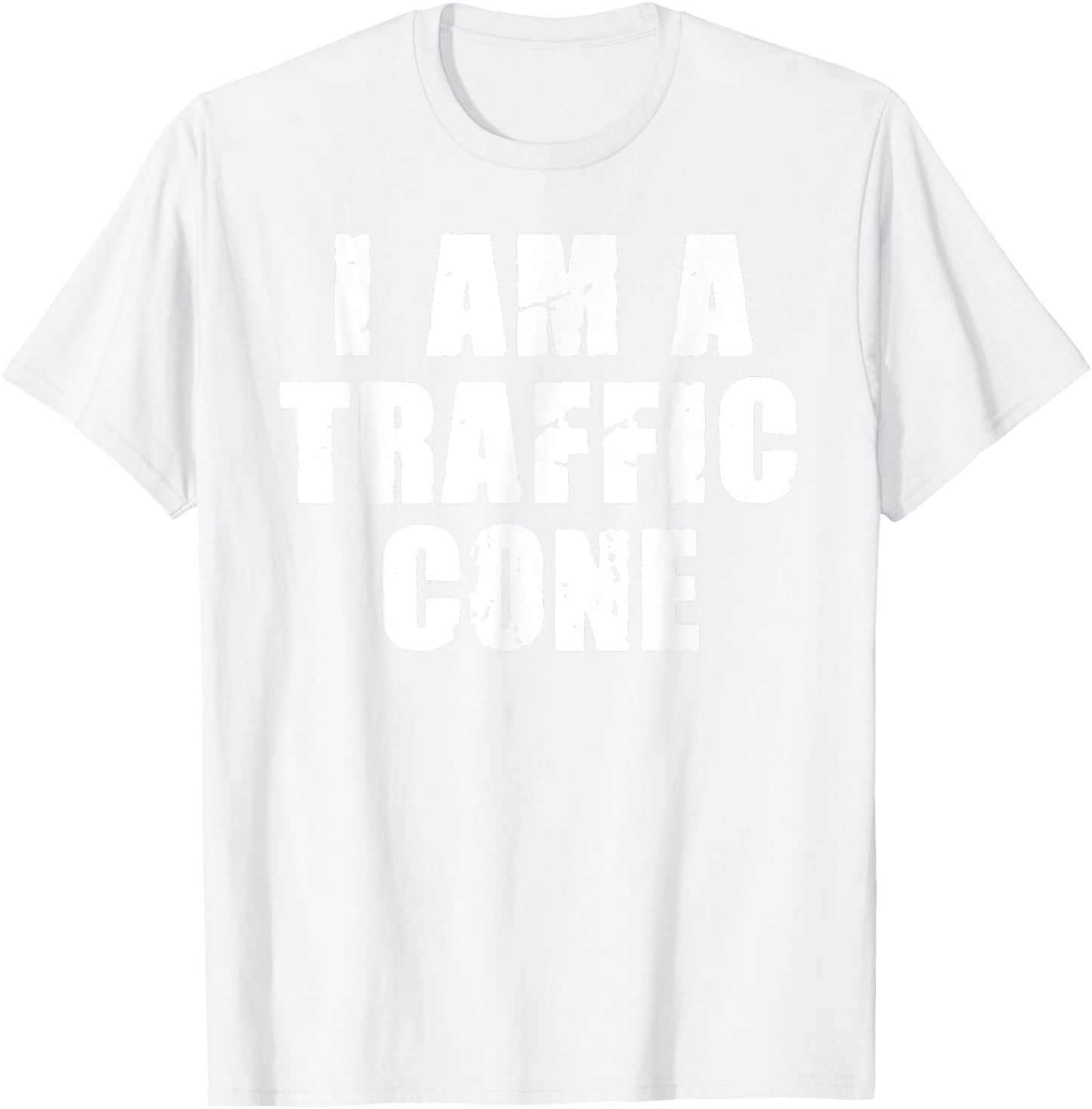 I Am A Traffic Cone Shirt Halloween Costume I'm Lazy Easy T-Shirt - T-Shirt | White