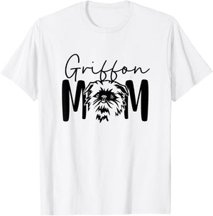 Griffon Mom Gift Brussels Griffon Lover Crazy Dog Lady T-Shirt - T-Shirt | White