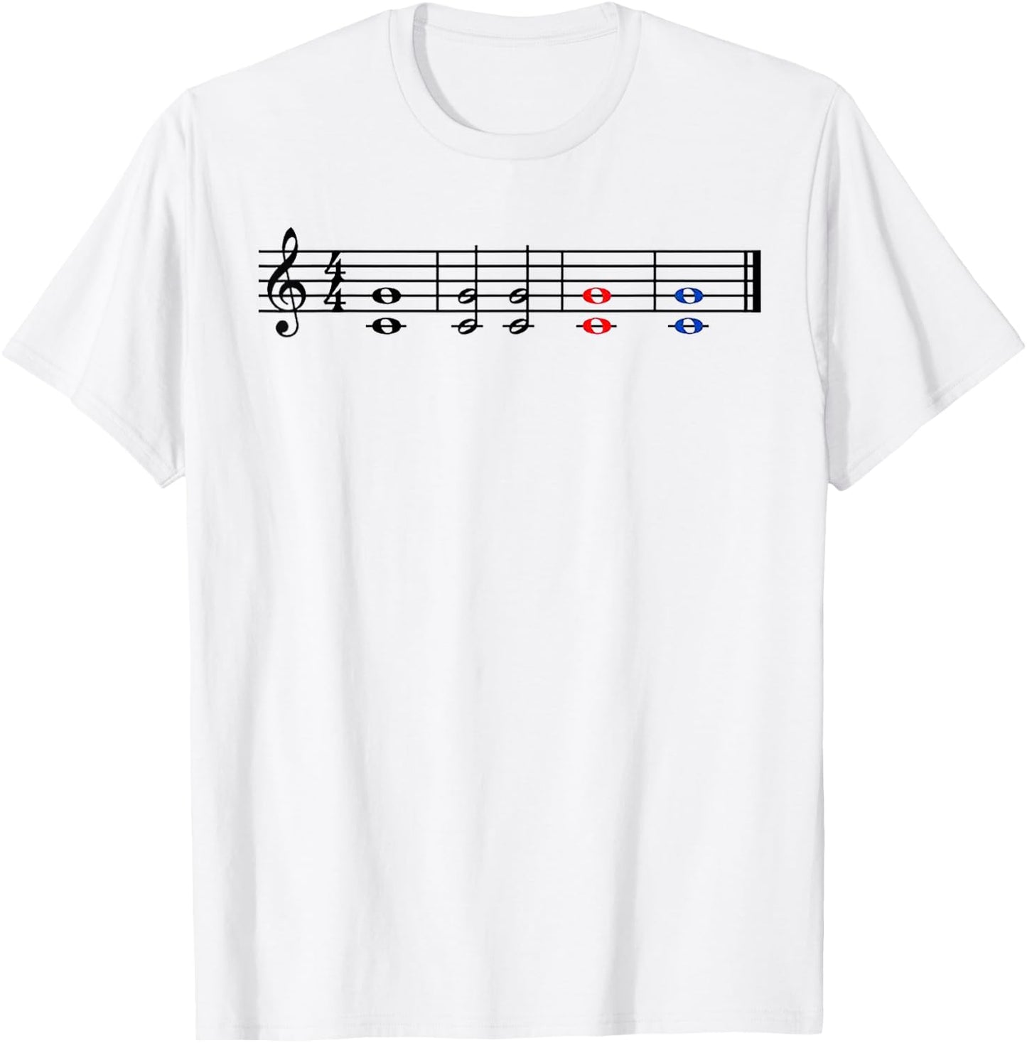 One Fifth Two Fifth Red Fifth Blue Fifth Music Teacher Men Women T-Shirt - T-Shirt | White
