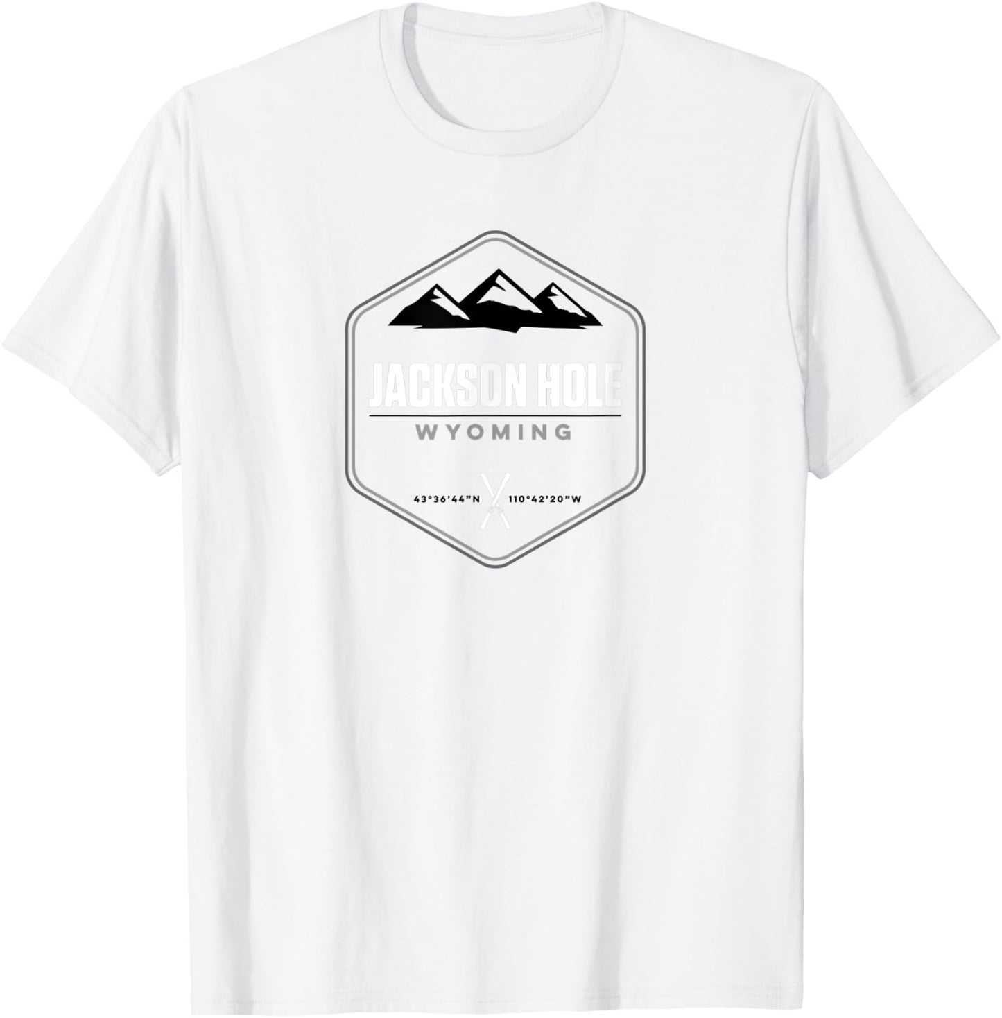 Jackson Hole Wyoming Ski Souvenir T-Shirt - T-Shirt | White