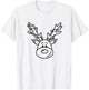 Christmas Funny Reindeer Color Your Own Craft for Kids T-Shirt - T-Shirt | White