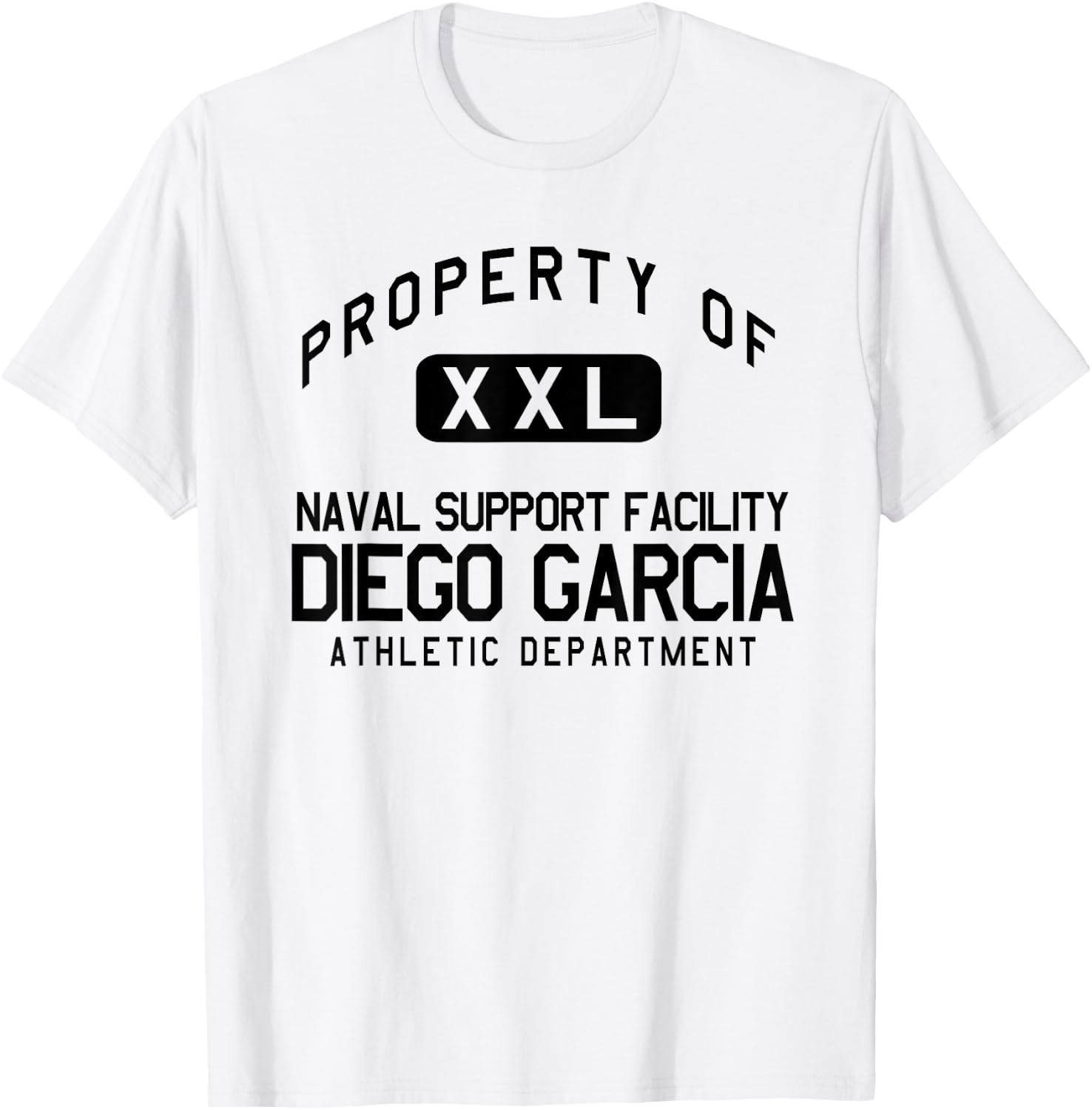 Property of Naval Support Activity Diego Garcia Athletic Dep T-Shirt - T-Shirt | White