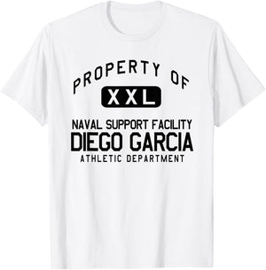 Property of Naval Support Activity Diego Garcia Athletic Dep T-Shirt - T-Shirt | White
