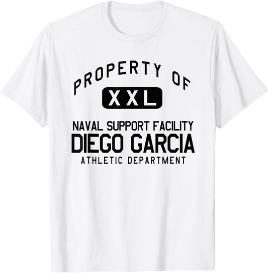 Property of Naval Support Activity Diego Garcia Athletic Dep T-Shirt - T-Shirt | White