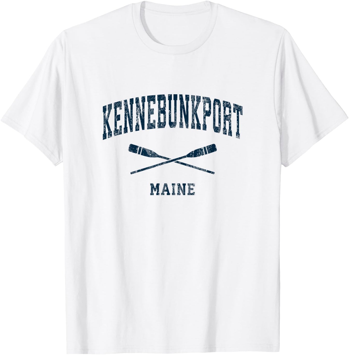 Kennebunkport Maine Vintage Nautical Paddles Sports Oars T-Shirt - T-Shirt | White
