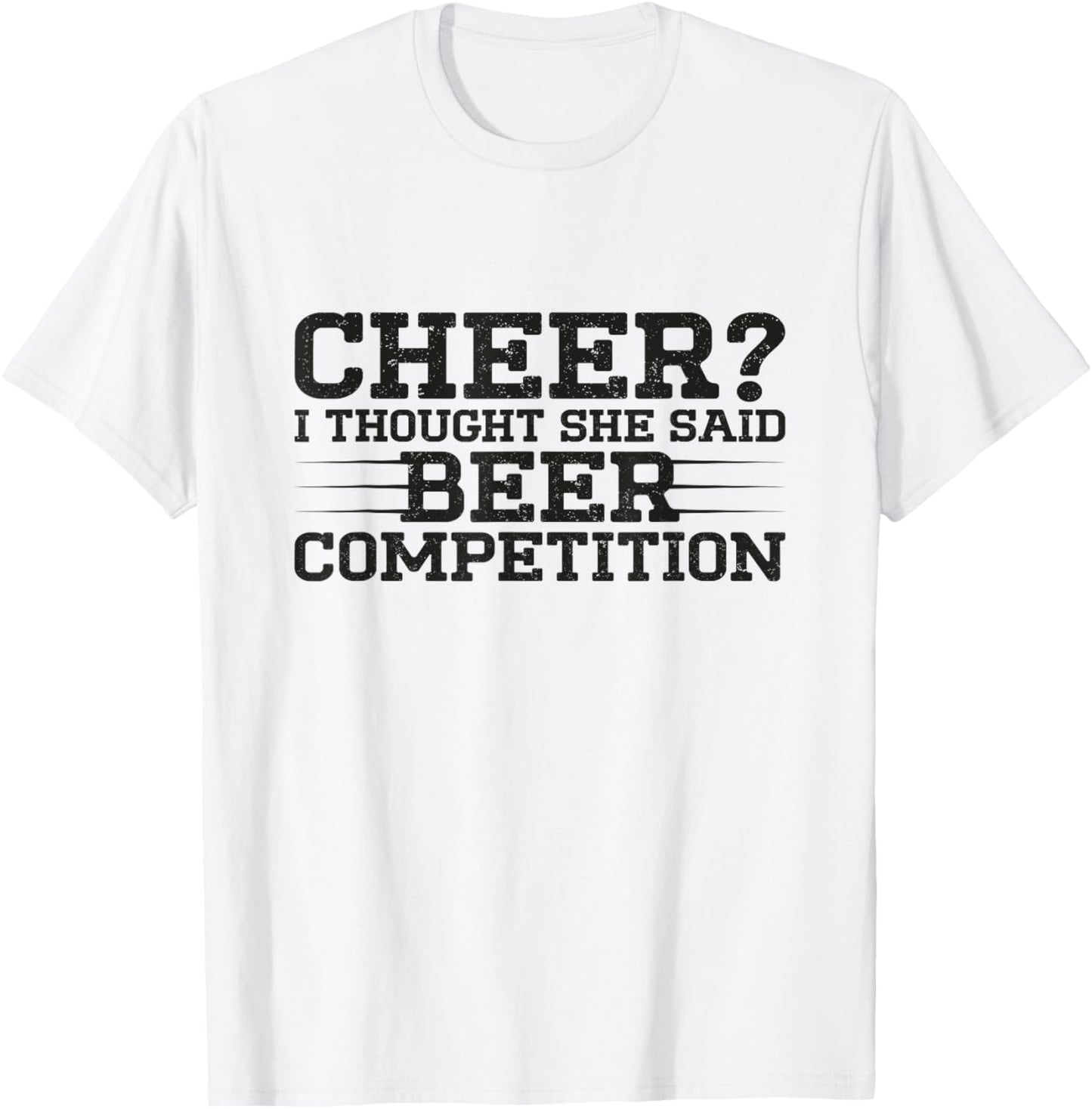 Funny Cheer Dad Art For Beer Lover Cheerleader Father Saying T-Shirt - T-Shirt | White