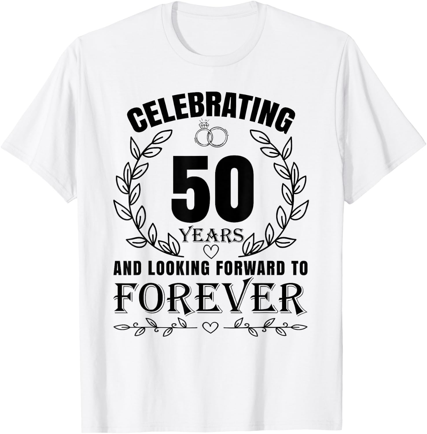Cute 50th Wedding Anniversary for Couples Married 50 year T-Shirt - T-Shirt | White