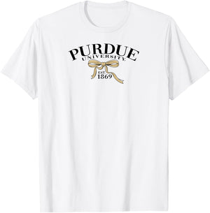 Purdue Boilermakers Bow Arch Officially Licensed T-Shirt - T-Shirt | White