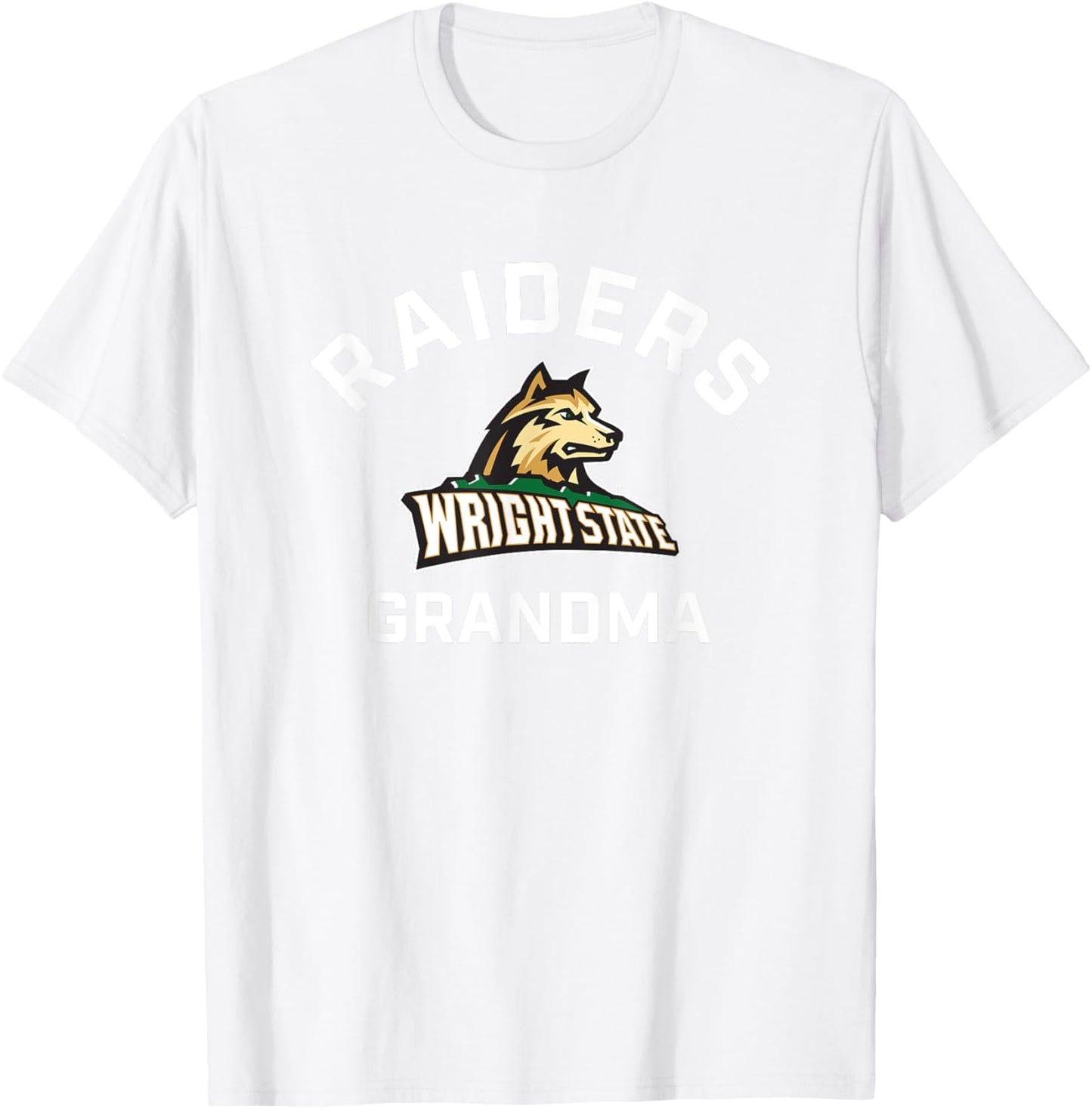 Wright State University WSU Raiders Arched Grandma T-Shirt - T-Shirt | White