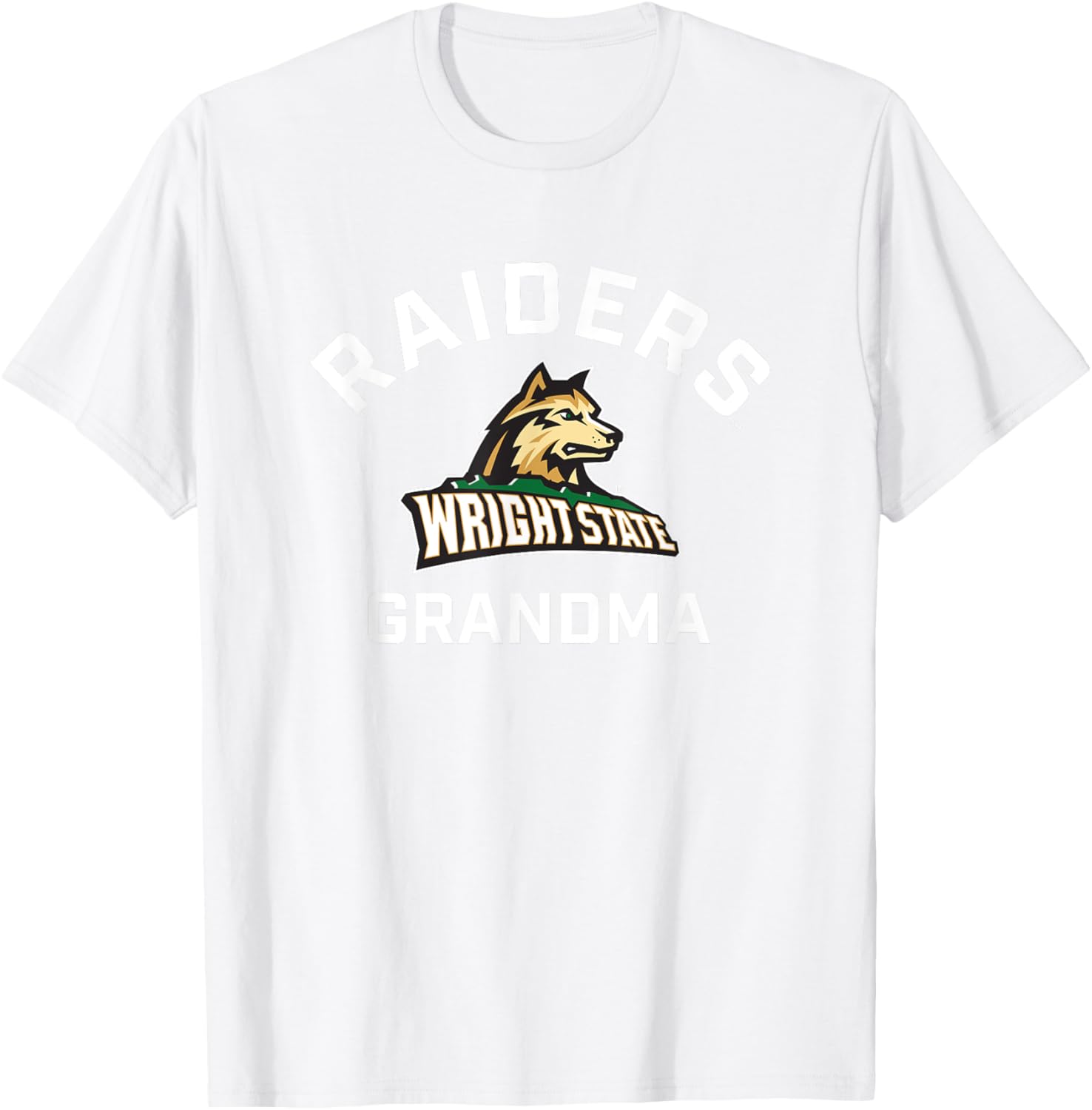 Wright State University WSU Raiders Arched Grandma T-Shirt - T-Shirt | White