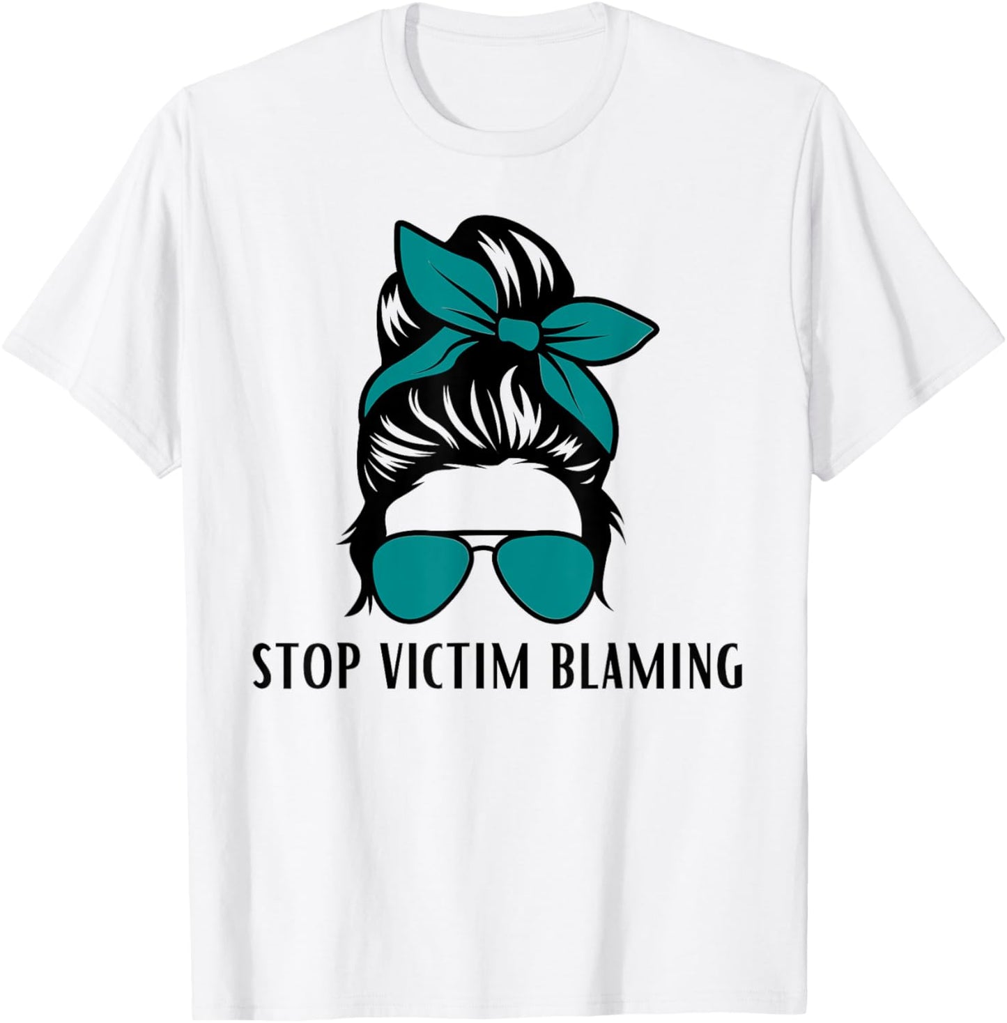 Stop Victim Blaming Sexual Assault Awareness Month T-Shirt - T-Shirt | White