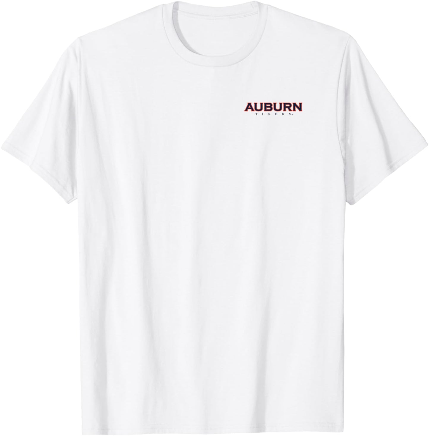 Auburn Tigers Football Helmet Front/Back White T-Shirt - T-Shirt | White