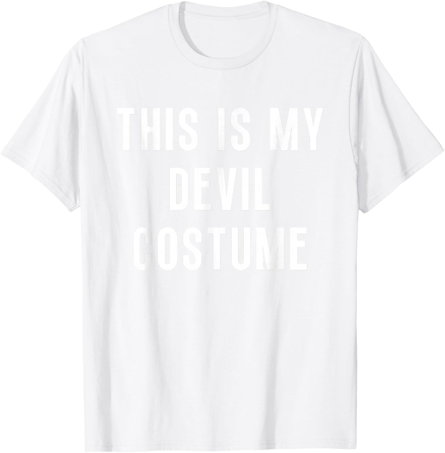 This Is My Devil Costume Halloween Funny Lazy Kids Adult T-Shirt - T-Shirt | White