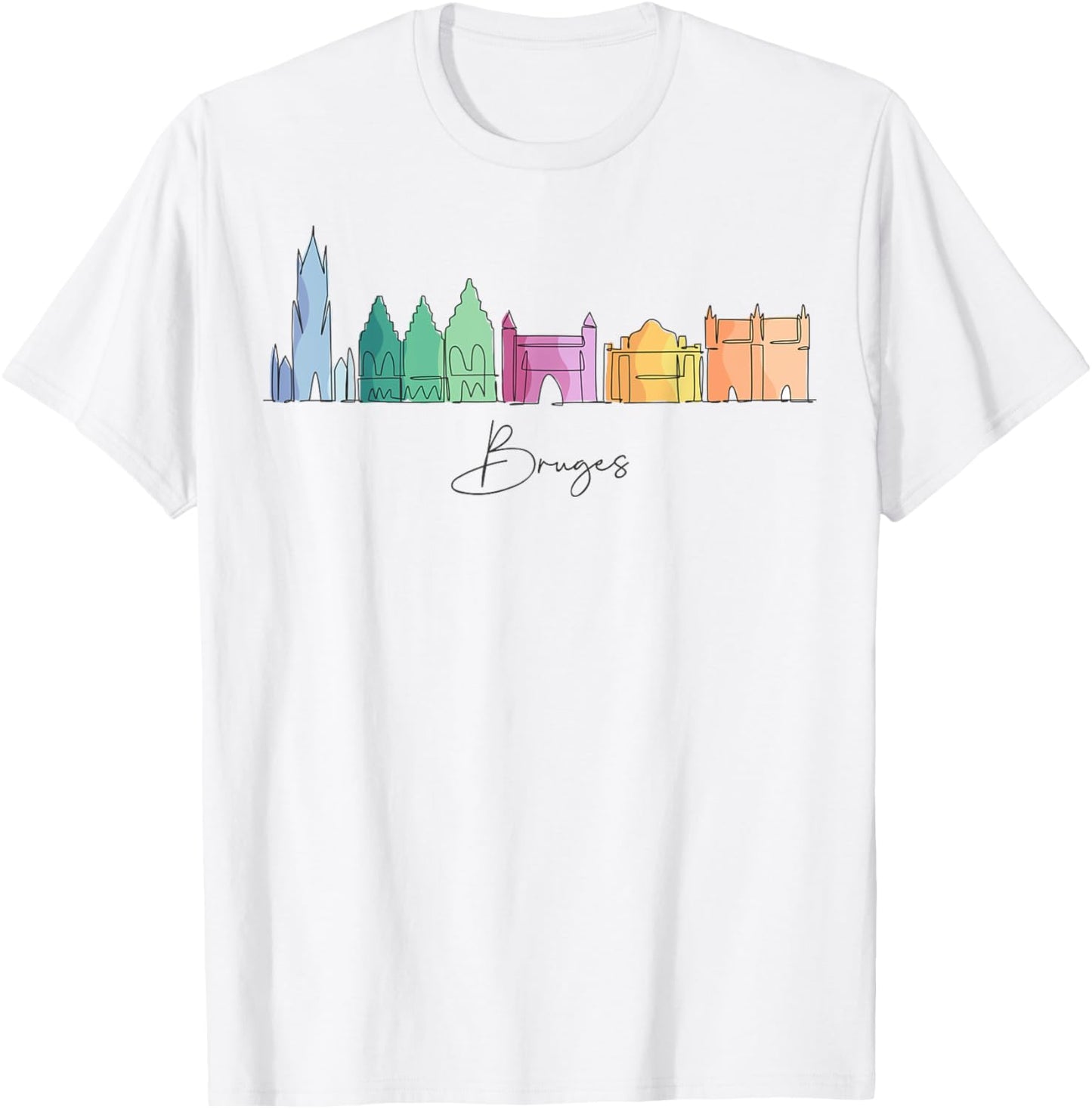 Travel Europe Belgium Bruges Family Vacation Souvenir T-Shirt - T-Shirt | White