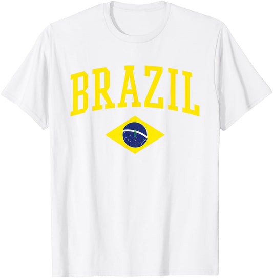 Brazil Flag Green Brasil T-Shirt - T-Shirt | White