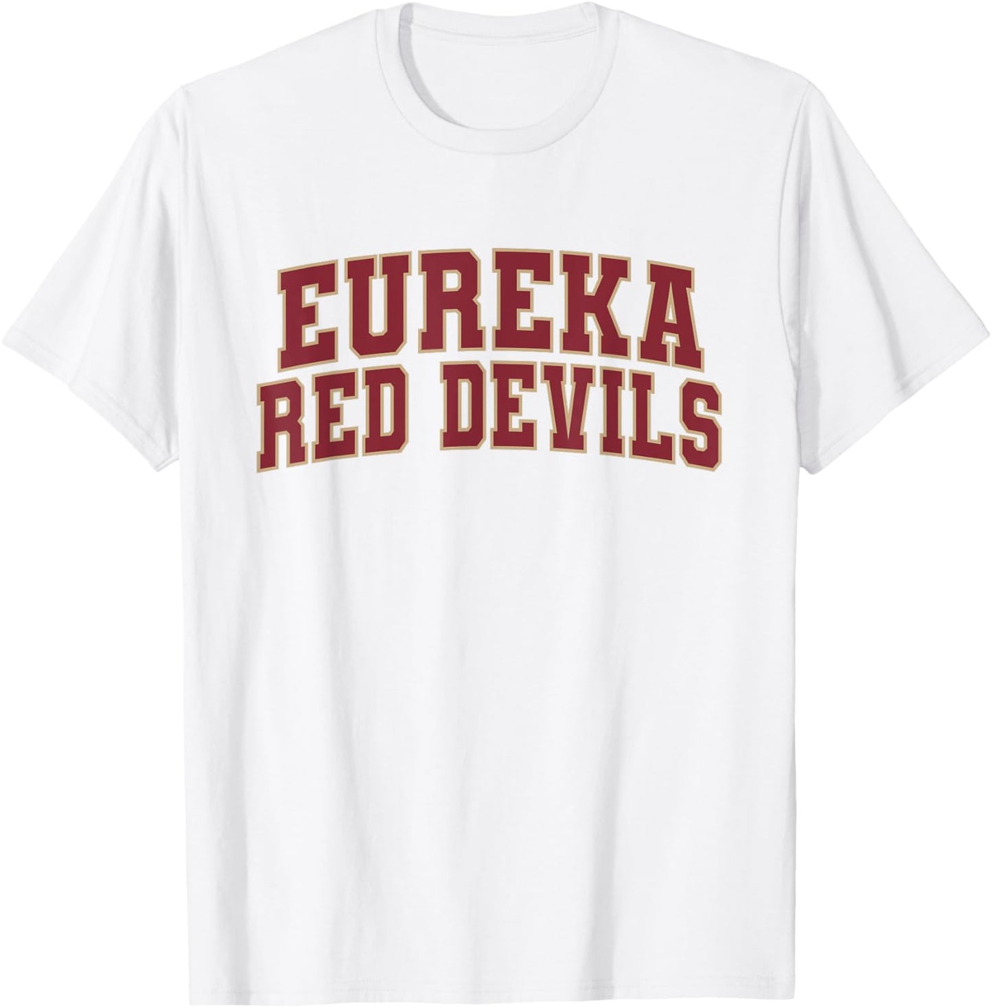 Eureka College Red Devils Apparel Sports Fan T-Shirt - T-Shirt | White