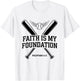 Christian Baseball Player Sports Bible Verse Theme T-Shirt - T-Shirt | White