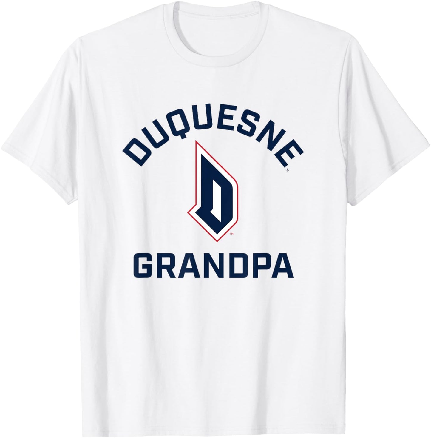 Duquesne University Dukes Arched Grandpa T-Shirt - T-Shirt | White