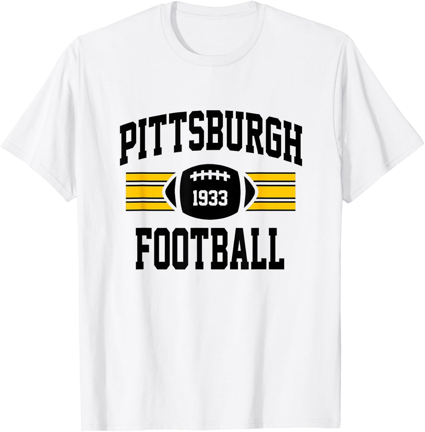 Pittsburgh Football Athletic Vintage Sports Team Fan Gift T-Shirt - T-Shirt | White