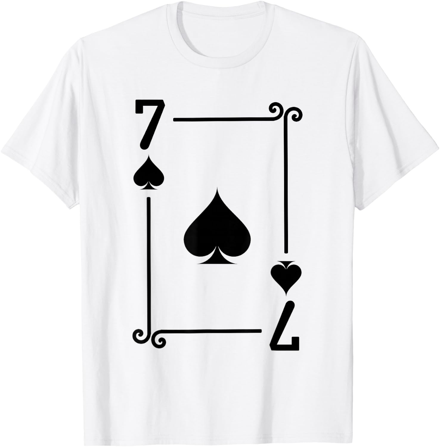 Playing Cards Costume - 7 Spades Card - Seven Card T-Shirt - T-Shirt | White