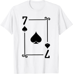 Playing Cards Costume - 7 Spades Card - Seven Card T-Shirt - T-Shirt | White