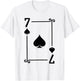 Playing Cards Costume - 7 Spades Card - Seven Card T-Shirt - T-Shirt | White