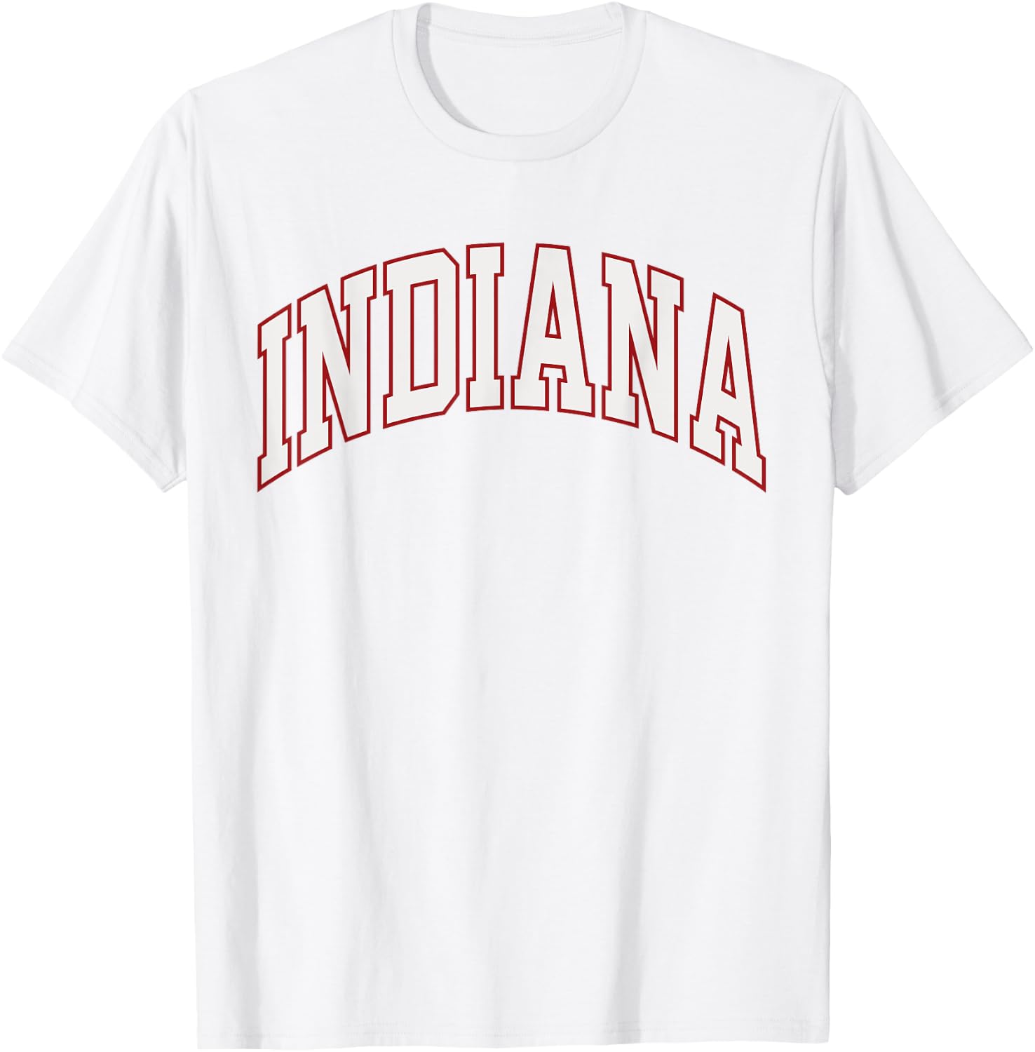 Retro Indiana Men Indiana Women Vintage Red White Souvenir T-Shirt - T-Shirt | White