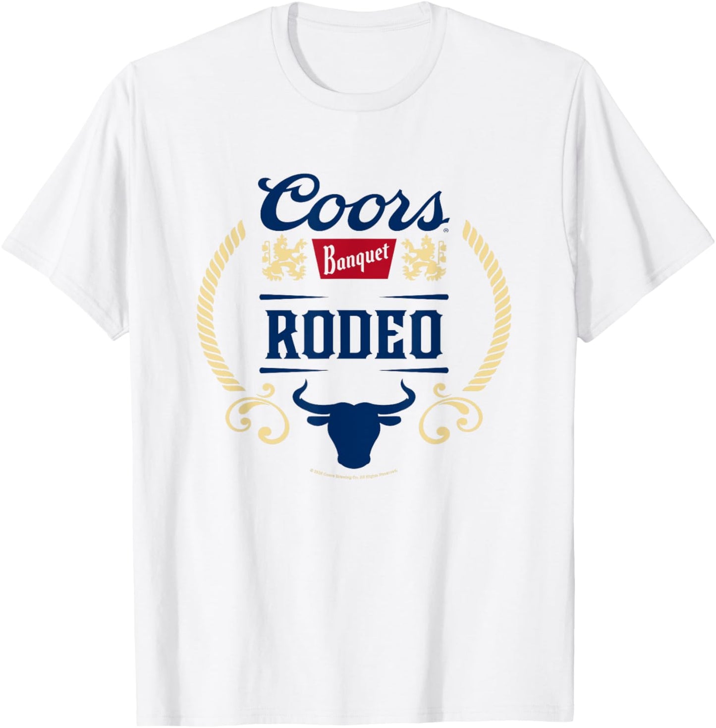 Coors Banquet Rodeo Bull Face Vintage Logo T-Shirt - T-Shirt | White