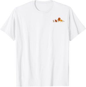 Disney The Lion King Simba Timon Pumbaa Left Chest Doodle T-Shirt - T-Shirt | White
