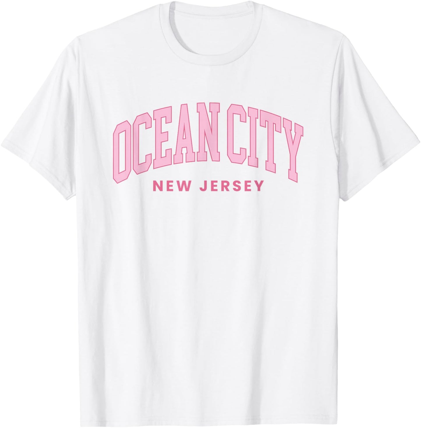 Ocean City New Jersey NJ Retro Preppy Throwback Girls T-Shirt - T-Shirt | White