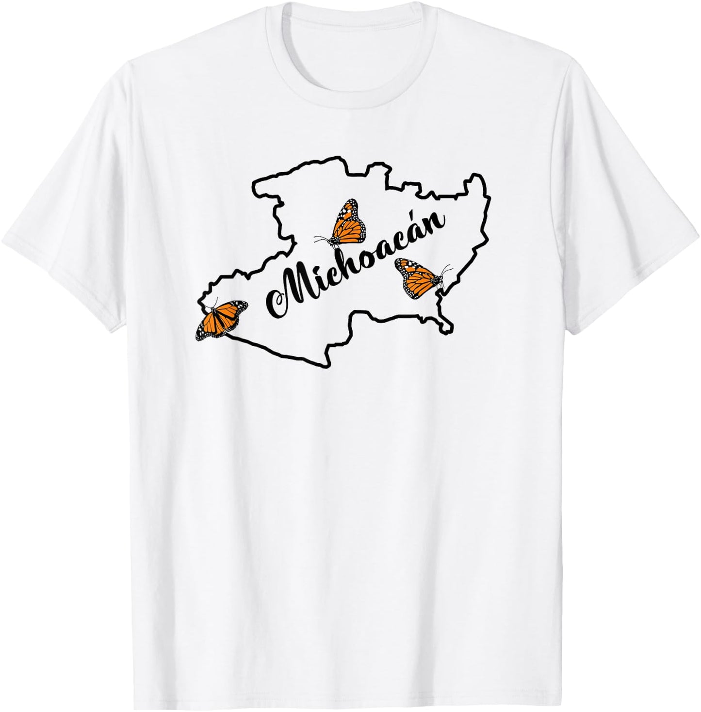 Michoacan, Mariposa Monarca T-Shirt - T-Shirt | White