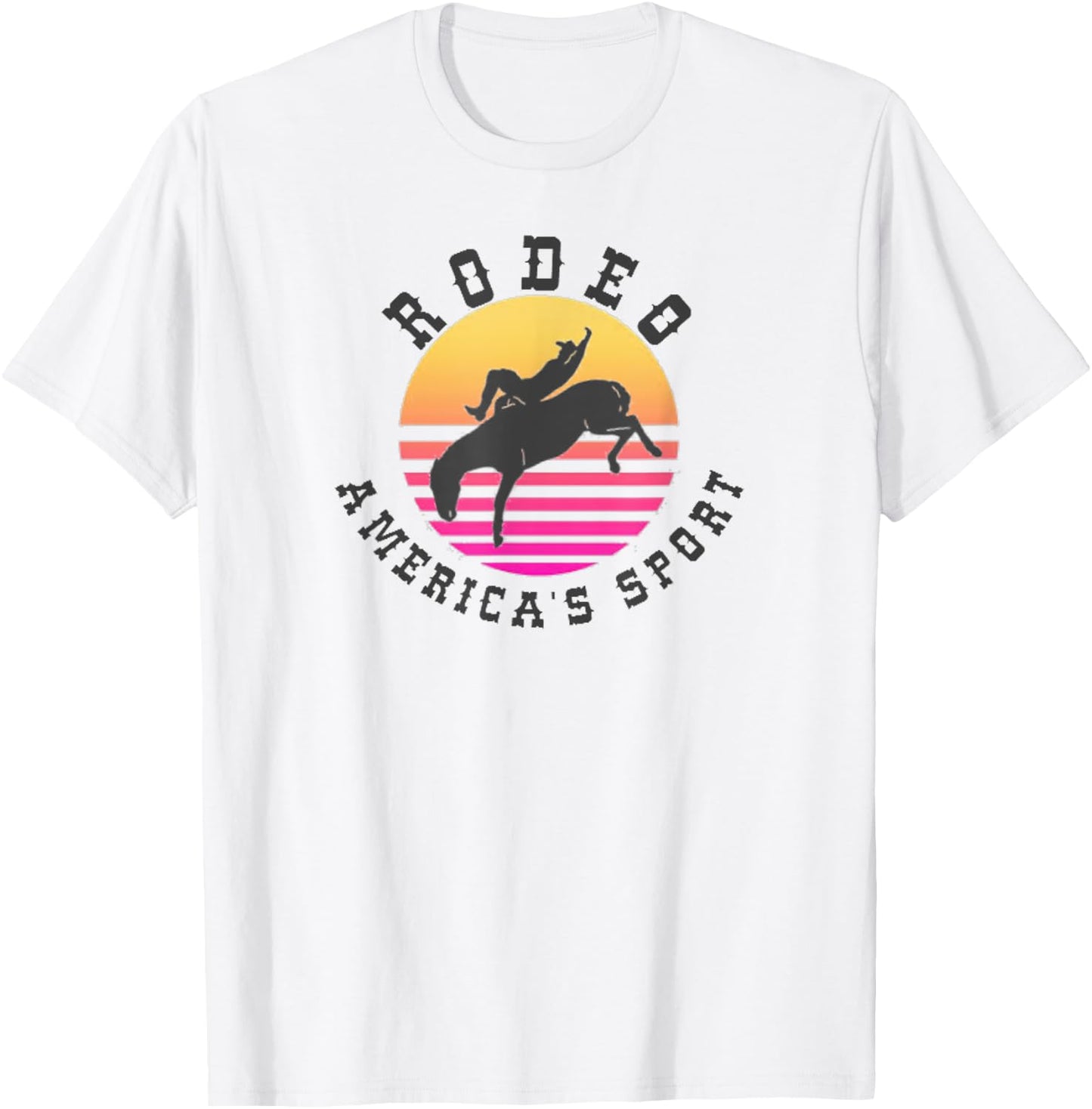 Rodeo America's Sport Bareback Bronc Riding T-Shirt - T-Shirt | White