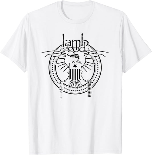 Lamb of God – Skeletal Eagle On White T-Shirt - T-Shirt | White