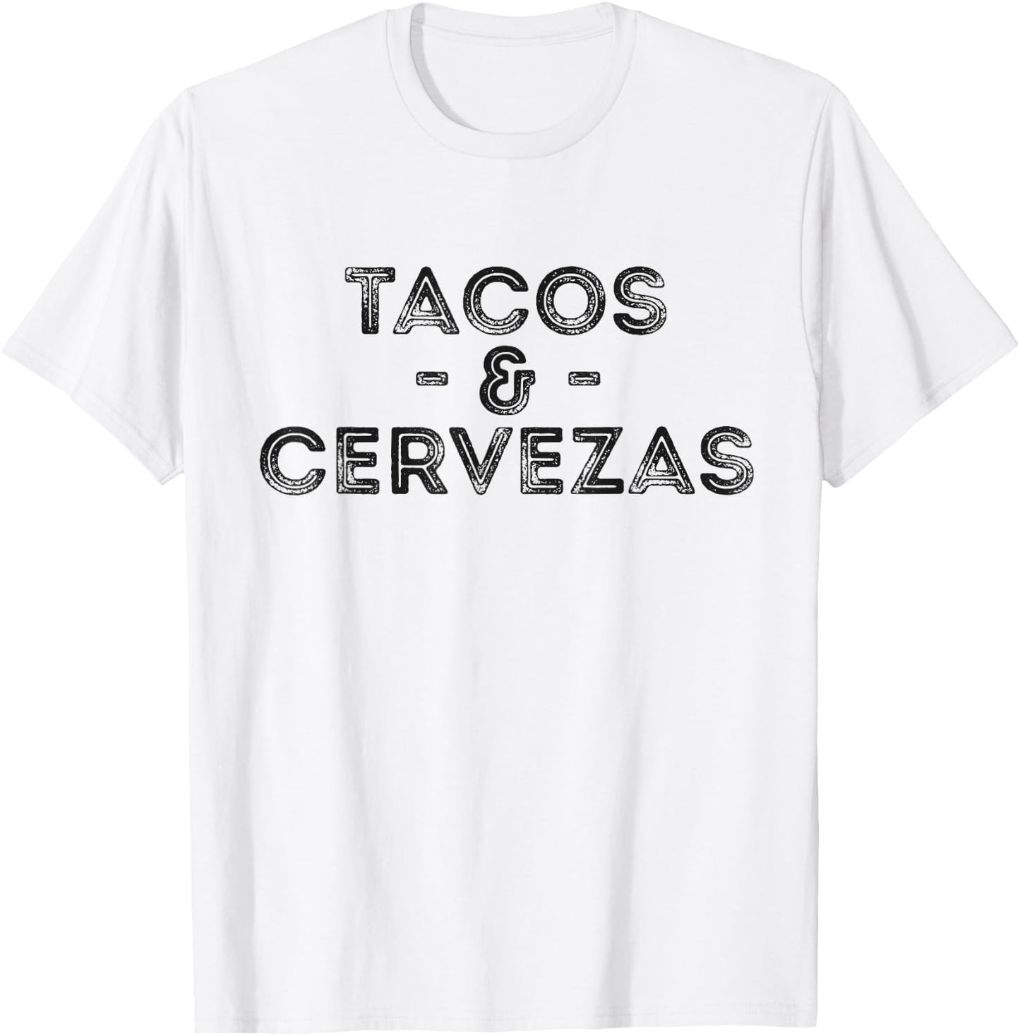 Tacos & Cervezas Vintage Novelty T-Shirt - T-Shirt | White