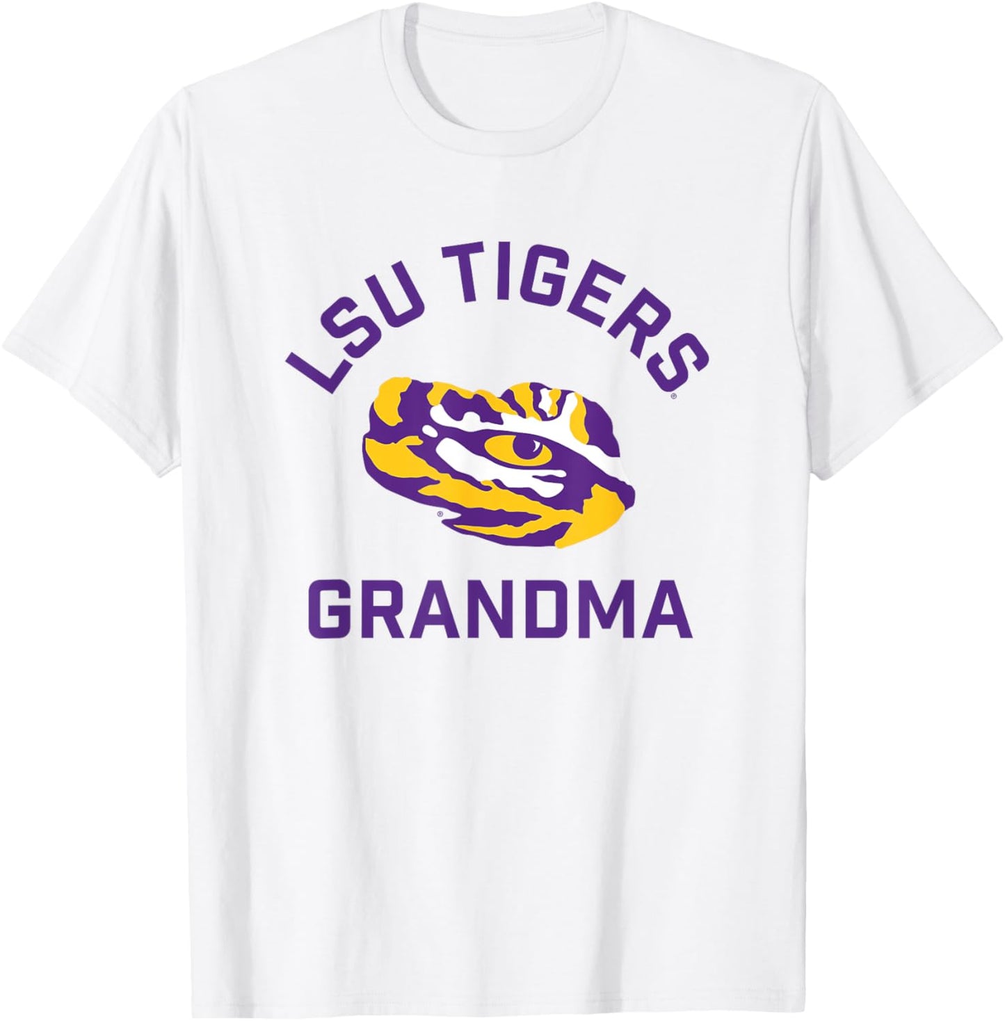 LSU Tigers Arched Grandma T-Shirt - T-Shirt | White