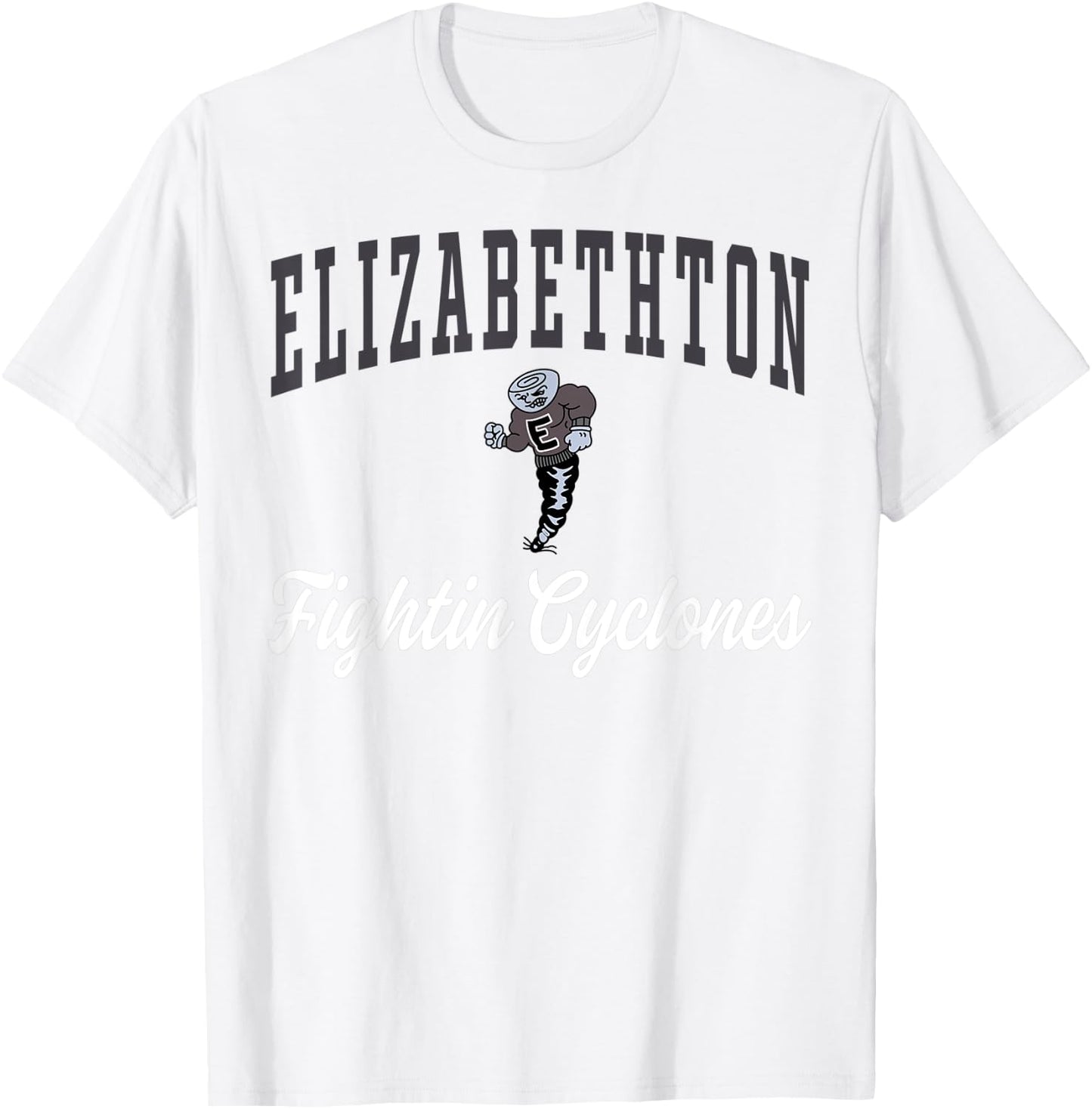 Elizabethton High School Fightin Cyclones C3 T-Shirt - T-Shirt | White
