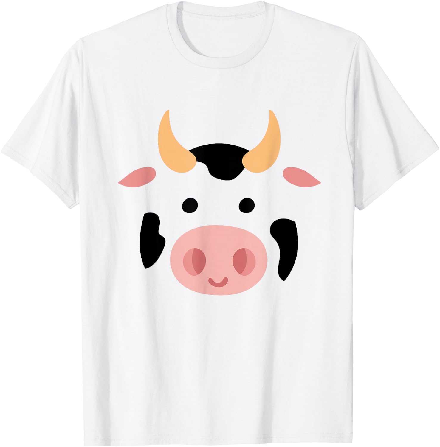 Big Cow Face Costume Funny Lazy Halloween Costume T-Shirt - T-Shirt | White
