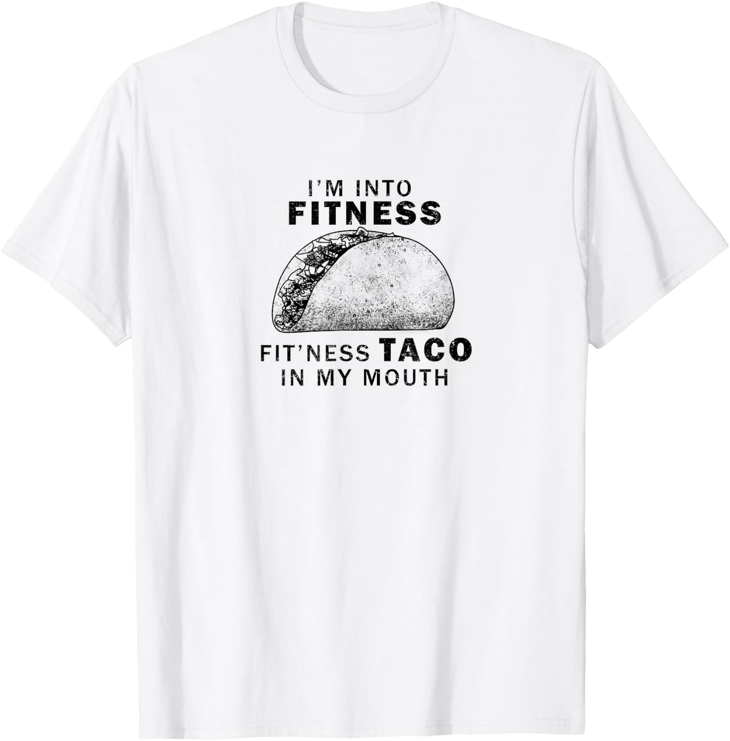 Fitness Taco Funny T-Shirt - T-Shirt | White