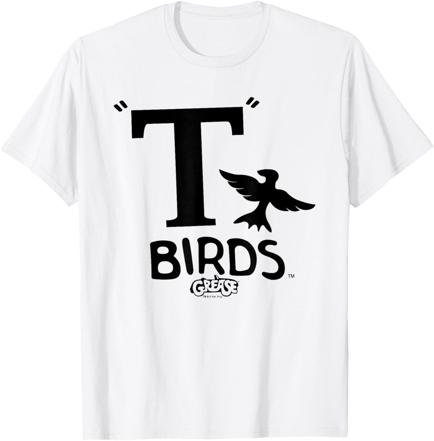 Grease T Birds Logo Black , white, S T-Shirt - T-Shirt | White