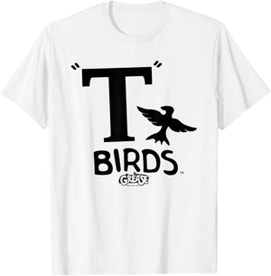Grease T Birds Logo Black , white, S T-Shirt - T-Shirt | White